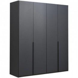 KledingkastMilaan4-deurs-grafiet-236x180x58cm-LeenBakker