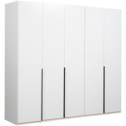 KledingkastMilaan5-deurs-wit-208x225x58cm-LeenBakker