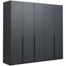 KledingkastMilaan5-deurs-grafiet-236x225x58cm-LeenBakker