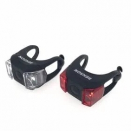 SiliconenLEDFietsverlichtingSet-Inclbatterijen-Zwart