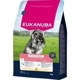 3xEukanubaLifeCareDogSeniorSmallHondenvoerChicken3kg