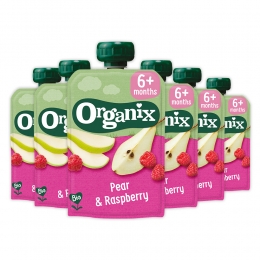 6xOrganixKnijpfruit6mPeerFramboos100gr