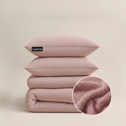 Sale-30DekbedovertrekTeddy-Roze-Tweepersoons200x200Cm-RozeMicrovezelTeddy-Effen-FreshAndCo-Dekbed-Discounternl