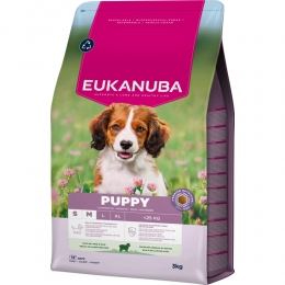 3xEukanubaLifeCareDogPuppyJuniorSmallMediumHondenvoerLambRice3kg