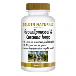 GratisVerzendingGoldenNaturalsGroenlipmosselCurcumalonga60capsules