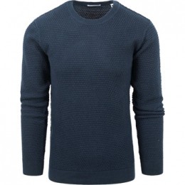 SweaterKnowledgeCottonApparelTruiVagnDonkerblauw