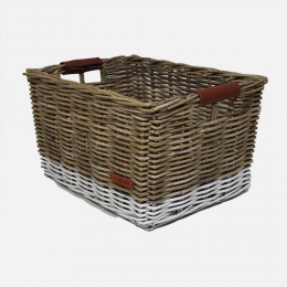 PicknickmandbakkersmandmaatLGrijsWit47x36x26cm