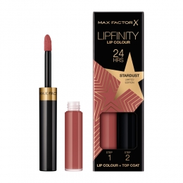 2xMaxFactorLipfinityLiquidLipstickLimitedEdition082Stardust23ml