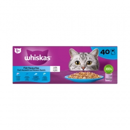 Whiskas1KattenvoerNatvoerVisSelectieinGelei40x85gr