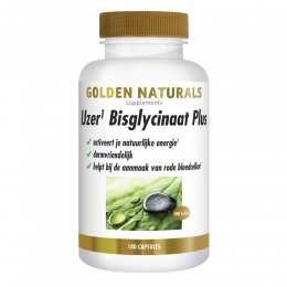 GratisVerzendingGoldenNaturalsIJzerBisglycinaatPlus180vegacapsules