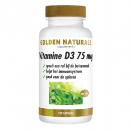 GratisVerzending2xGoldenNaturalsVitamineD375mcg120softgels