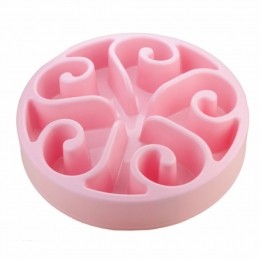 EatSlowLiveLongerAnti-schrokVoerbakRondRoze205cm