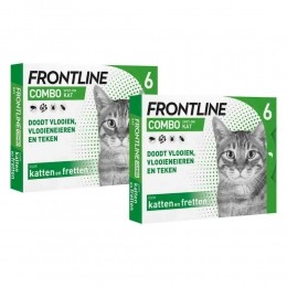 2xFrontlineComboSpotOnAntiVlooienenTekenDruppelsKatvanaf1kg6pipetten