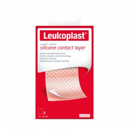 3xLeukoplastCuticellContactSiliconenWondcontactlaag5cmx75cm5stuks