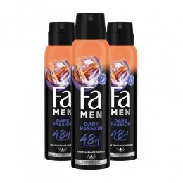 3xFaMenDeodorantSprayDarkPassion150ml