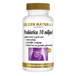 GratisVerzending2xGoldenNaturalsProbiotica10MiljardMaagsapresistent30vegacapsules