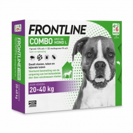 FrontlineComboSpotOnAntiVlooienenTekenDruppelsHond20-40kg6pipetten
