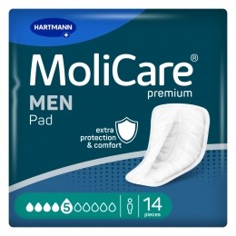 MolicarePremiumMenPad5Druppels852mlAbsorptie14stuks