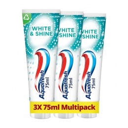 6xAquafreshTandpastaWhiteShine3stuks
