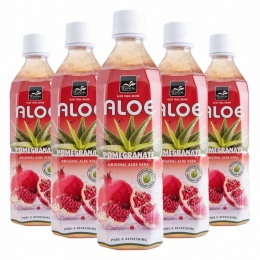 5xTropicalAloeVeraDrinkGranaatappel500ml