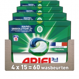 4xAriel3in1WasmiddelPodsOriginal15stuks