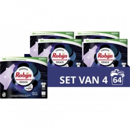 4xRobijnWasmiddeldoekjesBlackVelvet16stuks