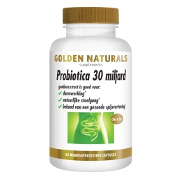 GratisVerzending2xGoldenNaturalsProbiotica30MiljardMaagsapresistent60vegacapsules