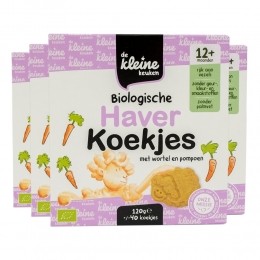 4xdeKleineKeukenBioHaverkoekjesWortelPompoen120gr