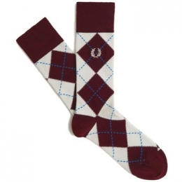 HighsocksFredPerryJACQUARDARGYLESOCK