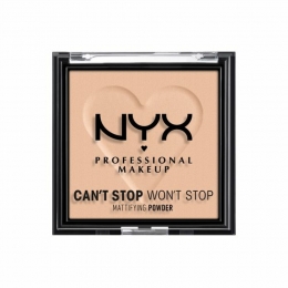 NYXCantStopWontStopMattifyingPressedPowderLightMedium6gr
