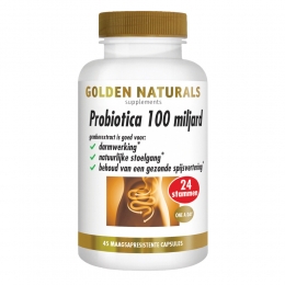 GratisVerzending2xGoldenNaturalsProbiotica100MiljardMaagsapresistent45vegacapsules
