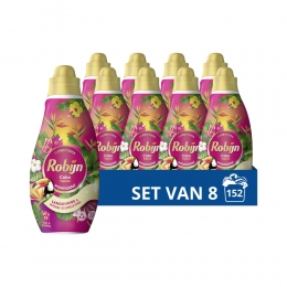 8xRobijnKleinKrachtigWasmiddelColorTropical19Wasbeurten665ml