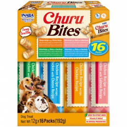 InabaChuruBitesHondensnackMultipackChickenSalmonTunaCheese16x12gr