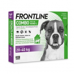FrontlineComboSpotOnAntiVlooienenTekenDruppelsHondL3pipetten
