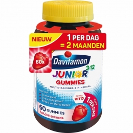 GratisVerzending4xDavitamonJuniorGummies3-12jaar60gummies