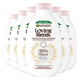 6xGarnierLovingBlendsMildeHaverShampoo300ml