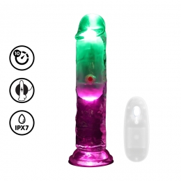 RealrockLedGlowVibrerendeDildo15cm