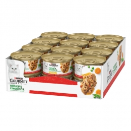 24xGourmetNaturesCreationsKattenvoerNatRund85gr