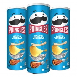 3xPringlesChipsSaltVinegar165gr