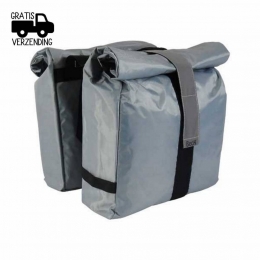 DubbeleFietstasRollSilver