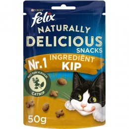 8xFelixKattensnackNaturallyDeliciousKip50gr