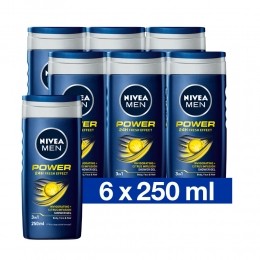 6xNIVEAMenDouchegelPowerRefresh250ml