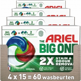 4xAriel3in1WasmiddelPodsTheBigOneOriginal15stuks