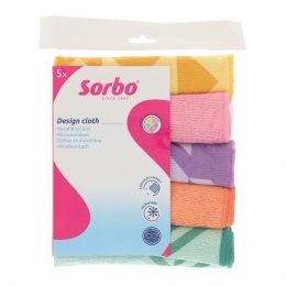 SorboMicrovezeldoekenPastelPrints40x40cm5stuks