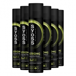 6xSyossStrongHoldHaarspray300ml