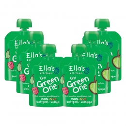 6xEllasKitchenKnijpzakjeFruitSmoothie6mAppelPeerBanaanKiwi90gr