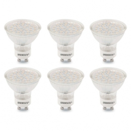 GU10LEDSpotSMD3WWarmWitDimbaar6-Pack