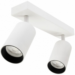 PlafondspotRond2-LichtsKantelbaarGU10FittingWitZwart