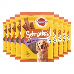 9xPedigreeSchmackosHondensnacksMix140gr
