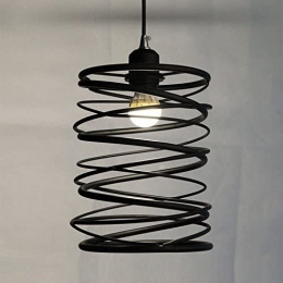 SpringIndustrieelDesignHanglampE27Fitting20x35cmMessingZwart